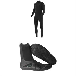 Vissla 7 Seas 4​/3 Comp Chest Zip Wetsuit ​+ 3mm 7 Seas Split Toe Wetsuit Boots