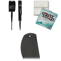Sympl Supply Co 9' Longboard Re-Leash Leash ​+ Sticky Bumps Basecoat Wax ​+ Easy Grip Wax Comb