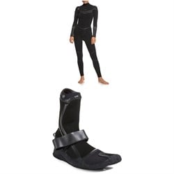 Roxy 3​/2mm Syncro​+ Chest Zip LFS Wetsuit ​+ 3mm Performance Split Toe Wetsuit Boots - Women's