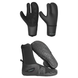 Vissla 5mm 7 Seas Claw Wetsuit Gloves ​+ 5mm 7 Seas Round Toe Wetsuit Boots