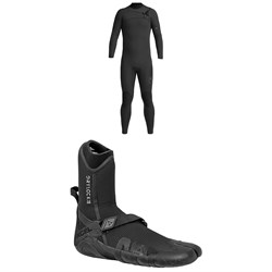 XCEL 4​/3 Comp X Chest Zip Wetsuit ​+ 3mm Drylock Split Toe Wetsuit Boots