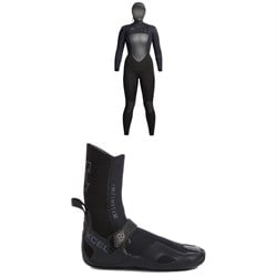 XCEL 5​/4 Infiniti Hooded Wetsuit - Women's ​+ 5mm Infiniti Round Toe Wetsuit Boots