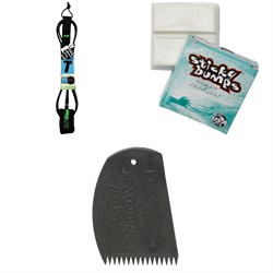 Pro-Lite 7' Free Surf Surfboard Leash ​+ Sticky Bumps Basecoat Wax ​+ Easy Grip Wax Comb