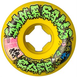 Santa Cruz Slime Balls Double Take Cafe Vomit Mini Yellow Black 95a Skateboard Wheels