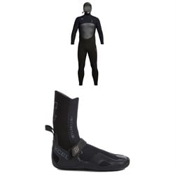 XCEL 5​/4 Infiniti Hooded Wetsuit ​+ 5mm Infiniti Round Toe Wetsuit Boots