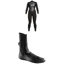 XCEL 4​/3 Axis X Back Zip Wetsuit - Women's ​+ 3mm Axis Round Toe Wetsuit Boots
