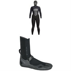XCEL 5​/4 Infiniti Hooded Wetsuit ​+ 3mm Infiniti Split Toe Wetsuit Boots - Women's