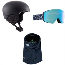 Anon Windham WaveCel Helmet ​+ Sync Goggles ​+ MFI Fleece Helmet Hood
