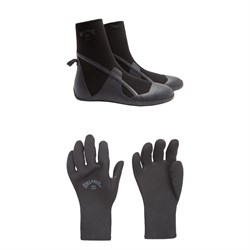 Billabong 5mm Absolute Round Toe Wetsuit Boots ​+ 5mm Absolute 5 Finger Wetsuit Gloves