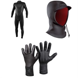 O'Neill 4​/3​+ Psycho Tech Back Zip Wetsuit ​+ Psycho 3mm Wetsuit Hood ​+ 3mm Psycho Tech Gloves