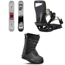 Rome Mechanic Snowboard ​+ Rome Slice SE Snowboard Bindings ​+ thirtytwo Shifty Snowboard Boots