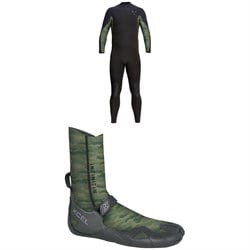 XCEL 4​/3 Phoenix Chest Zip Wetsuit ​+ 3mm Infiniti Split Toe Wetsuit Boots