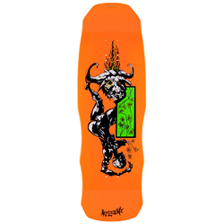 Welcome Horny on Dark Lord Neon Orange 9.75 Skateboard Deck