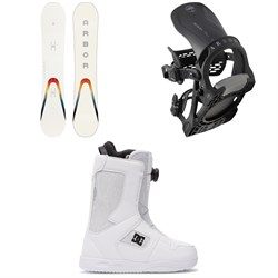 Arbor Poparazzi Rocker Snowboard ​+ Acacia Snowboard Bindings ​+ DC Phase Boa Snowboard Boots - Women's 2023