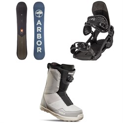 Arbor Foundation Snowboard ​+ Spruce Snowboard Bindings ​+ thirtytwo Shifty Boa Snowboard Boots 2023