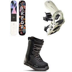 Arbor Draft Camber Snowboard ​+ Spruce Snowboard Bindings ​+ thirtytwo Shifty Snowboard Boots 2023