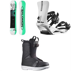 Salomon Sleepwalker Snowboard ​+ Rhythm Snowboard Bindings ​+ Faction Boa Snowboard Boots 2023