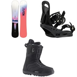 Burton Hideaway Snowboard ​+ Citizen Snowboard Bindings ​+ Mint Snowboard Boots - Women's 2023