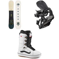 Arbor Cadence Rocker Snowboard ​+ Acacia Snowboard Bindings ​+ Vans Hi Standard OG Snowboard Boots - Women's 2023