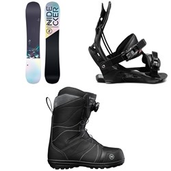 Nidecker Ora Snowboard ​+ Flow Juno Fusion Snowboard Bindings ​+ Nidecker Maya Snowboard Boots - Women's 2023