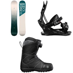 Flow Nidecker Elle 139cm Womens Snowboard Package Bindings BOA Boots 