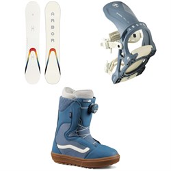 Arbor Poparazzi Rocker Snowboard ​+ Acacia Snowboard Bindings ​+ Vans Encore OG Snowboard Boots - Women's 2023