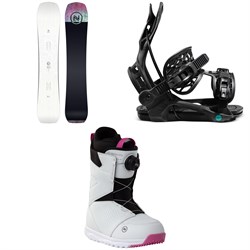 Nidecker Venus Snowboard ​+ Flow Mayon Snowboard Bindings ​+ Nidecker Cascade Snowboard Boots - Women's 2023