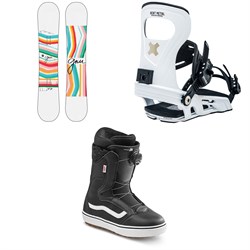 GNU B-Nice BTX Snowboard ​+ Bent Metal Metta Snowboard Bindings ​+ Vans Encore OG Snowboard Boots - Women's 2023