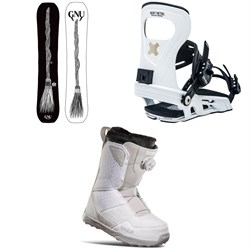 GNU Gloss C2E Snowboard - Women's 2023 ​+ Bent Metal Metta Snowboard Bindings - Women's 2023 ​+ thirtytwo Shifty Boa Snowboard Boots - Women's 2023