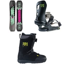 Rome Slapstick Snowboard ​+ Ace Snowboard Bindings ​+ Ace Snowboard Boots - Kids' 2023