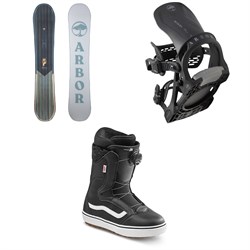 Arbor Ethos Snowboard ​+ Acacia Snowboard Bindings ​+ Vans Encore OG Snowboard Boots - Women's 2023