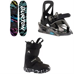 Burton Mini Grom Snowboard ​+ Mini Grom Snowboard Bindings ​+ Mini Grom Snowboard Boots - Little Kids' 2023