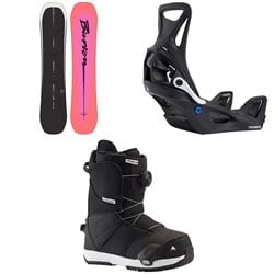 Burton Custom Smalls Snowboard ​+ Step On Snowboard Bindings ​+ Zipline Step On Boots - Kids' 2023