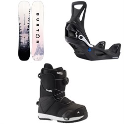 Burton Feelgood Smalls Snowboard ​+ Step On Snowboard Bindings ​+ Zipline Step On Boots - Kids' 2023