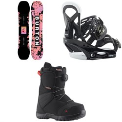 Burton Yeasayer Smalls Snowboard ​+ Mission Smalls Snowboard Bindings ​+ Zipline Boa Snowboard Boots - Kids' 2023