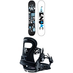 GNU Recess Asym BTX Snowboard ​+ Bent Metal BMX Snowboard Bindings Kids' 2023