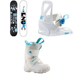 GNU Recess Asym BTX Snowboard ​+ Burton Mini Grom Snowboard Bindings ​+ Burton Mini Grom Snowboard Boots - Little Kids' 2023