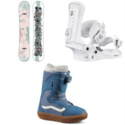GNU Asym Velvet C2 Snowboard ​+ Union Trilogy Snowboard Bindings ​+ Vans Encore OG Snowboard Boots - Women's 2022