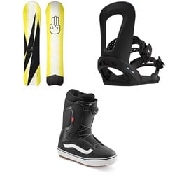 Bataleon Party Wave Snowboard ​+ Chaser Snowboard Bindings ​+ Vans Aura OG Snowboard Boots 2022