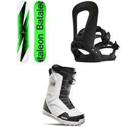 Bataleon Party Wave Twin Snowboard ​+ Blow Snowboard Bindings ​+ thirtytwo STW Double Boa Snowboard Boots 2023