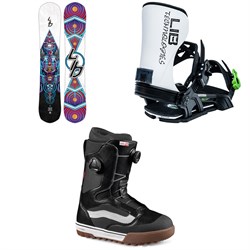 Lib Tech T.Rice Pro HP C2 Snowboard ​+ Bent Metal Transfer Snowboard Bindings ​+ Vans Aura Pro Snowboard Boots 2023