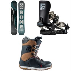 Rome Stale Crewzer Snowboard ​+ 390 Boss Snowboard Bindings ​+ Libertine Hybrid Boa Snowboard Boots 2023