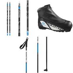 Salomon Aero Grip Jr Cross Country Skis ​+ Prolink Access Bindings ​+ RC Nocturne Prolink Jr Cross Country Ski Boots ​+ Escape ALU Jr Cross Country Ski Poles - Kids' 2023