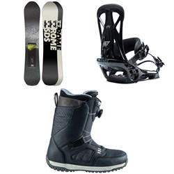 Rome Warden Snowboard ​+ United Snowboard Bindings ​+ Stomp Boa Snowboard Boots 2023