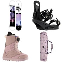 Burton Stylus Snowboard ​+ Citizen Snowboard Bindings ​+ Mint Boa Snowboard Boots ​+ Gig Snowboard Bag  - Women's 2023
