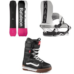 Bataleon Whatever Snowboard ​+ Blaster Asymwrap LTD Snowboard Bindings ​+ Vans Hi-Standard Pro Snowboard Boots 2023
