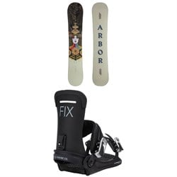 Arbor Cadence Rocker Snowboard 2022 ​+ Fix Opus Ltd Snowboard Bindings - Women's