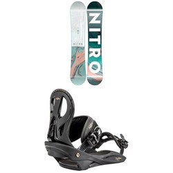 Nitro Mystique Snowboard 2022 ​+ Rythm Snowboard Bindings - Women's