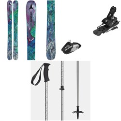 Atomic Bent Chetler Mini Skis ​+ Salomon L7 GW Ski Bindings ​+ evo Way Up Adjustable Ski Poles - Kids' 2023