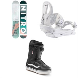 Nitro Mystique Snowboard 2022 ​+ Nitro Rythm Snowboard Bindings  ​+ Vans Encore OG Snowboard Boots - Women's